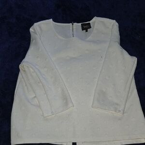 W5 White Textured Top